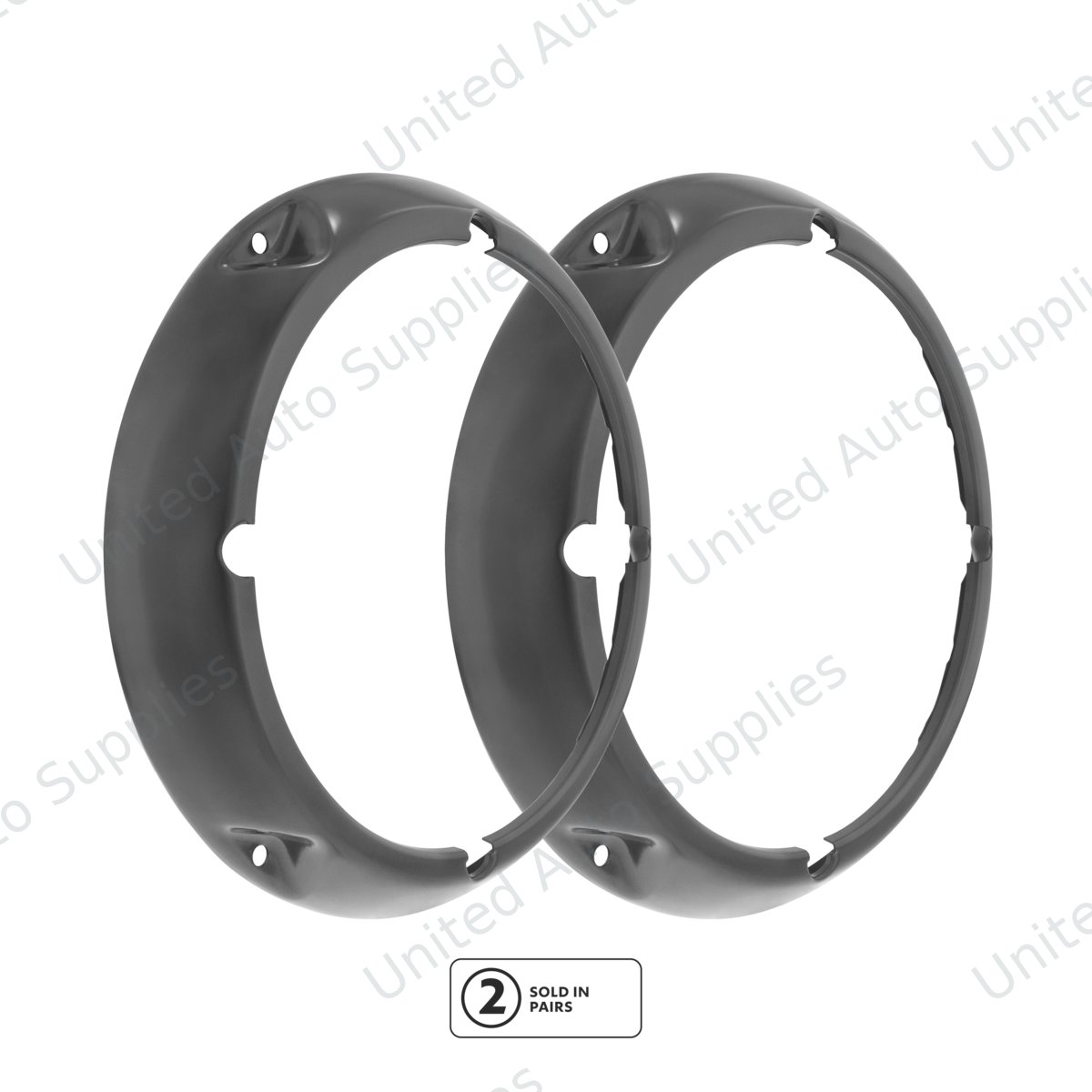 Headlight Bezel With Notches For 1971-1977 Ford Bronco-Black(Pair)