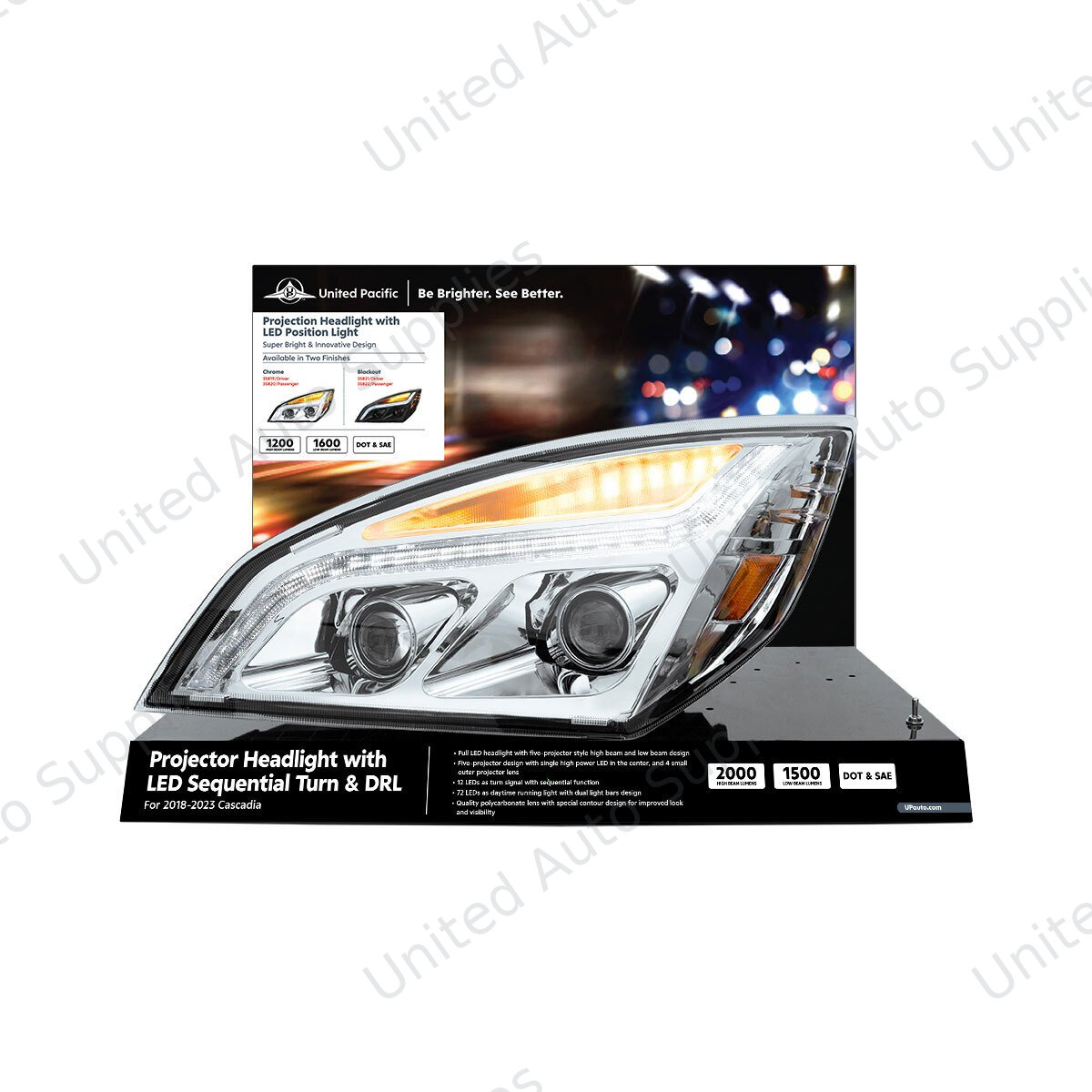 United Pacific Freightliner Cascadia Modular Headlight Display-35819