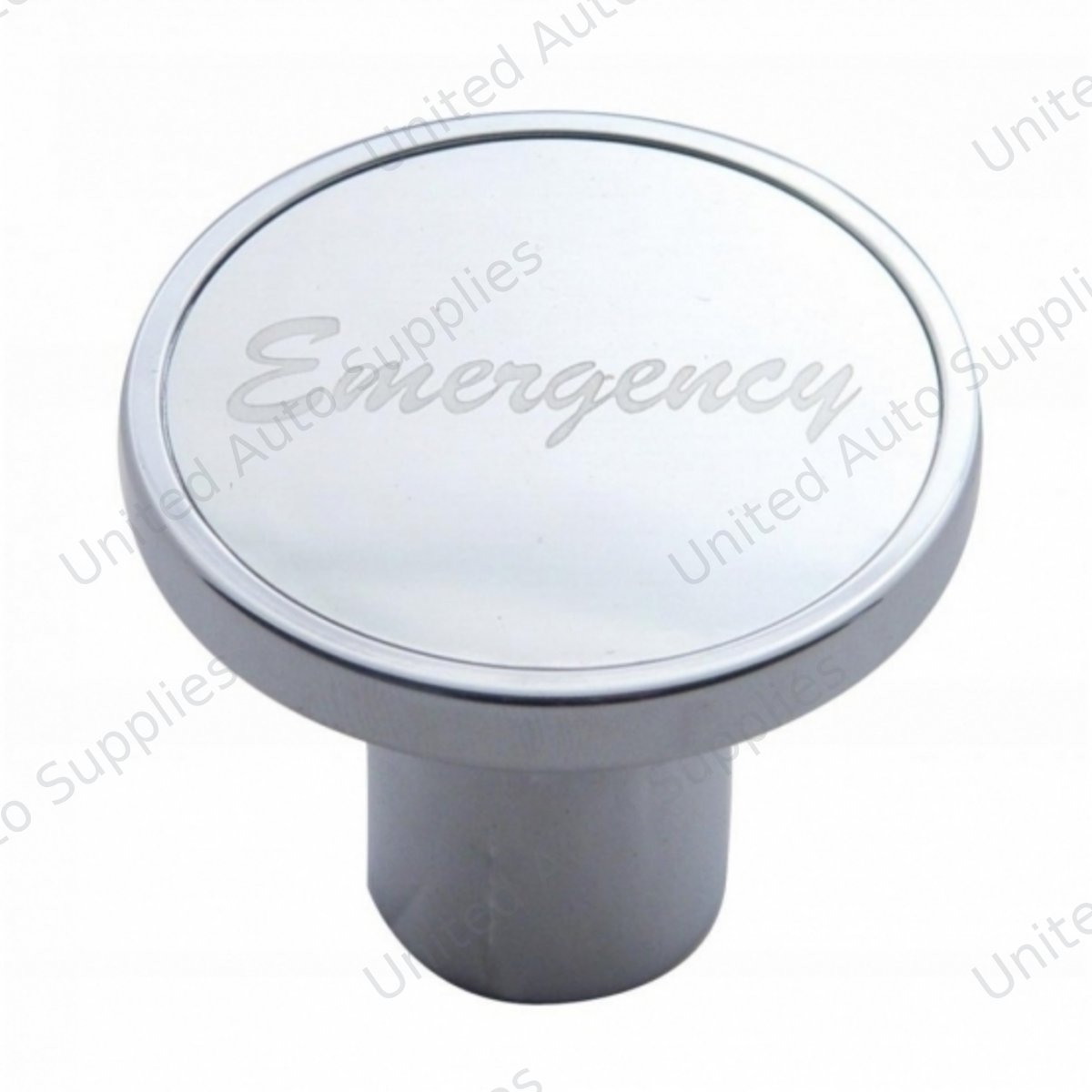 "Emergency" Air Valve Knob - Silver Aluminum Sticker