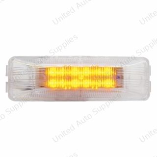12 LED Rectangular Light (Clearance/Marker) - Amber LED/Clear Lens