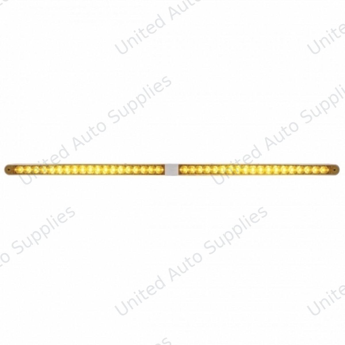 Dual 14 LED 12" Reflector Light Bars With Bezel - Amber LED/Amber Lens