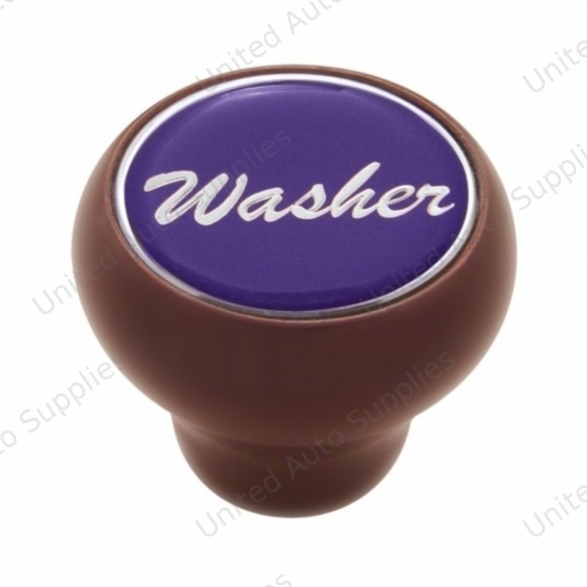 "Washer" Wood Deluxe Dash Knob - Purple Glossy Sticker