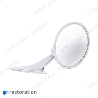 Exterior Mirror With Bow Tie Logo & Convex Mirror Glass For 1966-72 Chevy Passenger Car - R/H