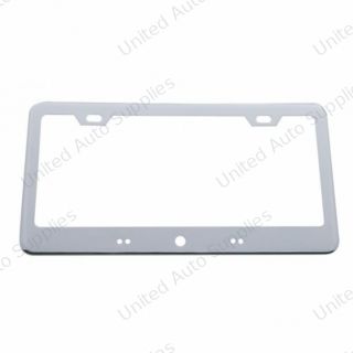 License Plate Frame With Bottom Mount LED Light Bar Cutout - Chrome (Bulk)