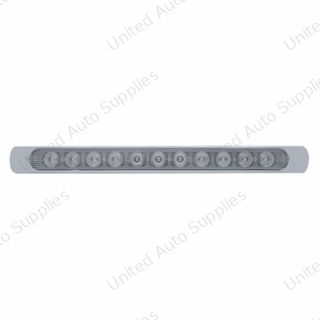 11 LED 17" Light Bar (Stop, Turn & Tail) With Chrome Bezel - Red LED/Clear Lens