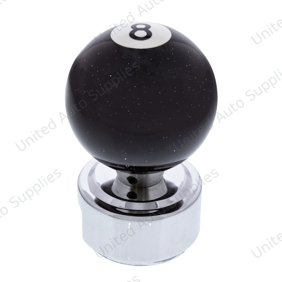 Number 8 Pool Ball Gearshift Knob With Glitter For 13/15/18 Speed Eaton Style Shifters