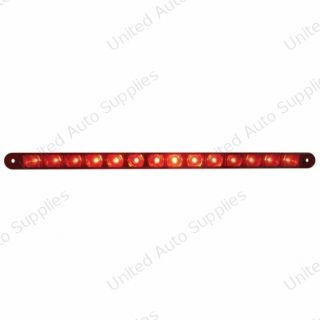 14 LED 12" Sequential Light Bar Only - Red LED/Red Lens (Bulk)