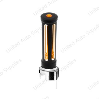 Thread-On Matte Black Sonoma Gearshift Knob With LED 13/15/18 Speed Adapter-Amber Crystal/Amber LED
