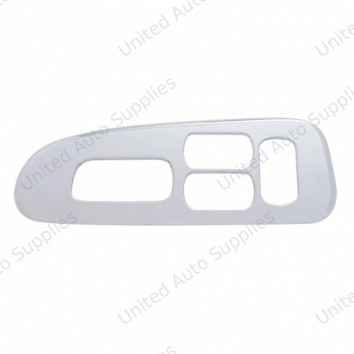 Chrome Plastic Window Switch Trim For 2008-2022 Peterbilt 389/388- Driver (4 Openings)