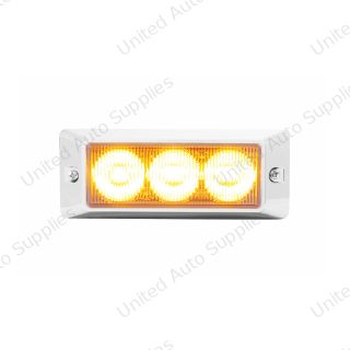 3 High Power LED Warning Light - Amber LED