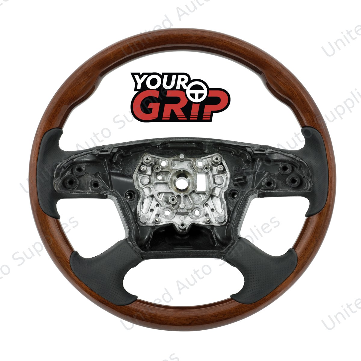 18" YourGrip Wood Steering Wheel For 2018-2026 Freightliner Cascadia