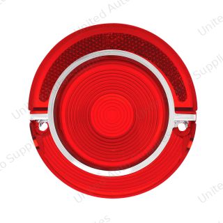Tail Light Lens With Chrome Rim For 1964 Chevy Passenger Car