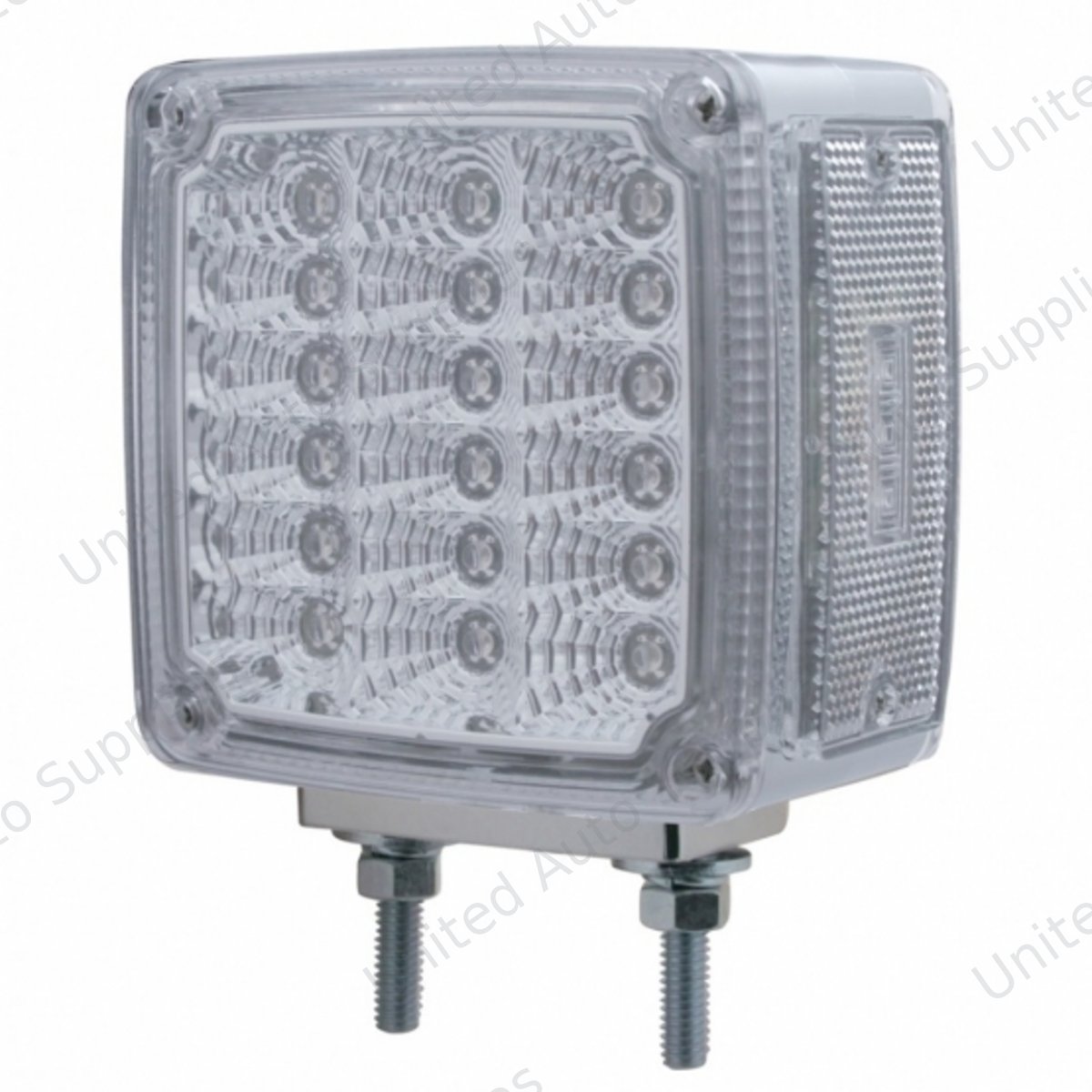 39 LED Reflector Double Face Turn Signal Light - Amber LED/Clear Lens