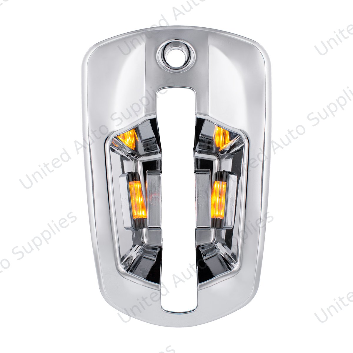 6 LED Chrome Door Handle Cover For 2018-2026 Freightliner Cascadia - Driver, Amber LED