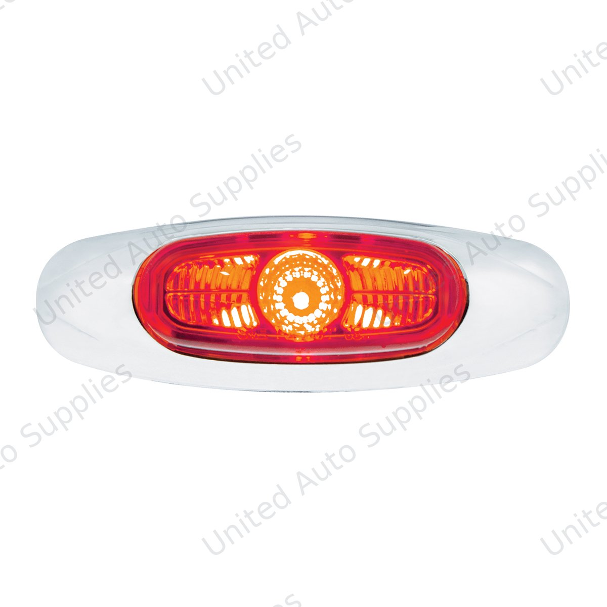 4-3/16" Wide 3 LED ViperEye Light (Clearance/Marker) - Red LED/Red Lens