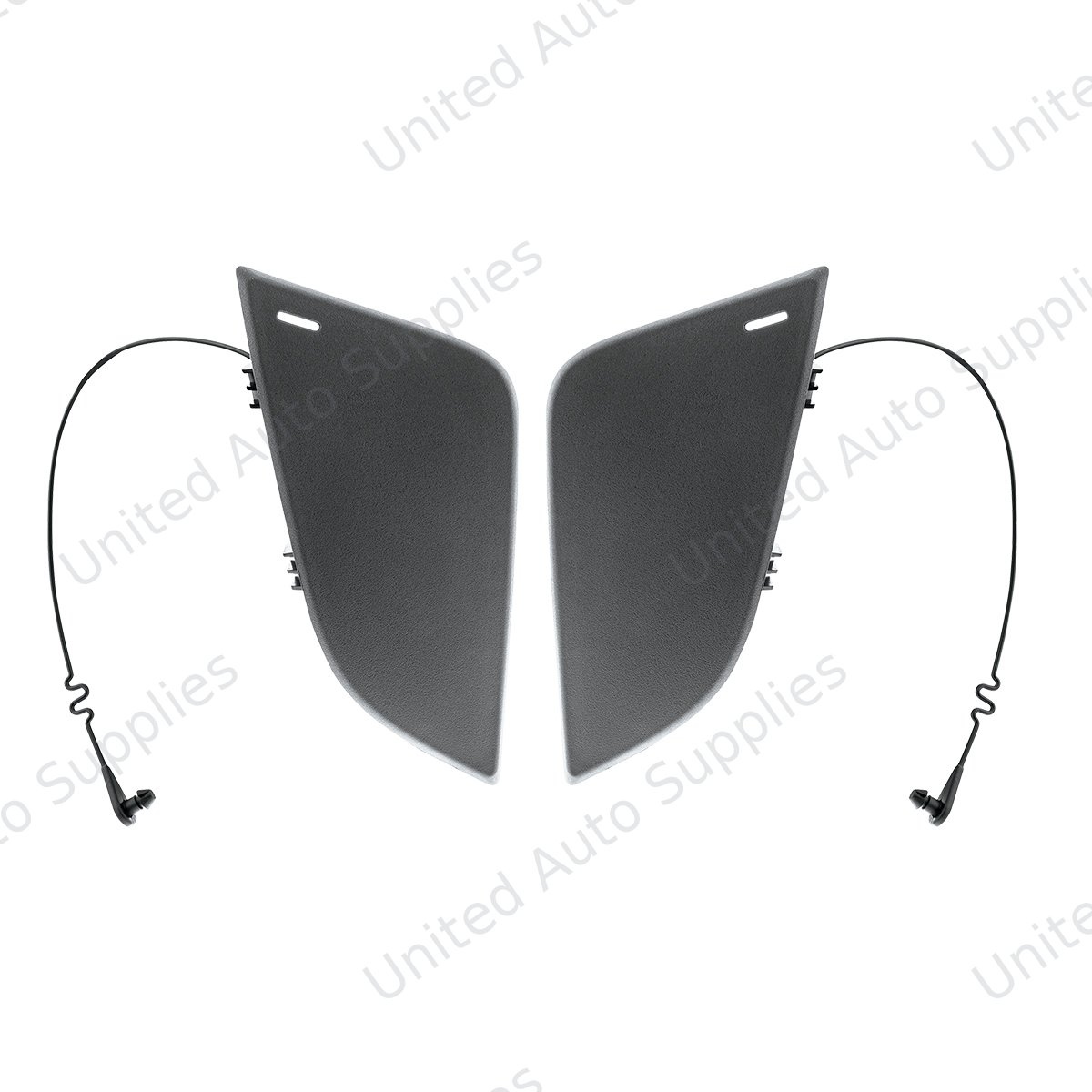 Black Tow Hook Access Covers For 2018-2024 Freightliner Cascadia (Pair)