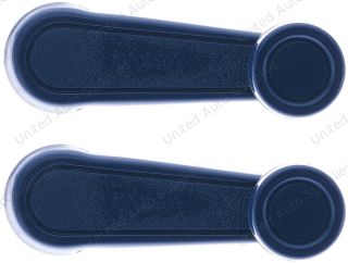 Window Crank Handle (2pcs) Plastic, Metal Blue for 1984-2026 Toyota Land Cruiser; 1990-1992 Daihatsu Rocky