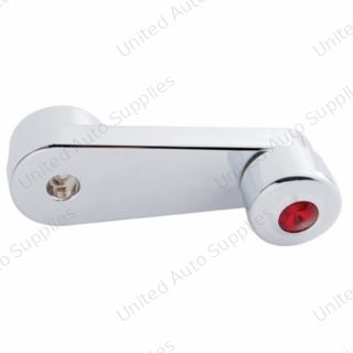 Chrome Window Crank With Crystal For Freightliner - Red Crystal