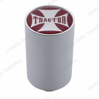 "Tractor" 3" Air Valve Knob - Red Maltese Cross Sticker