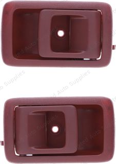 Interior Door Handle LH (Front = Rear), RH (Front = Rear) (2pcs) Plastic Red for 1996-2002 Toyota 4Runner