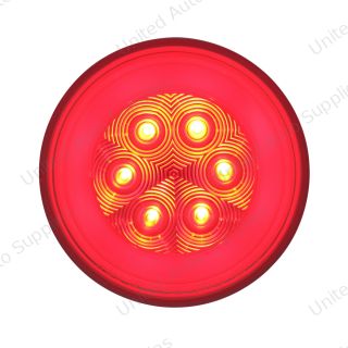 GloLight 21 LED 4" Round Stop/Turn/Tail Light - Red LED/Clear Lens