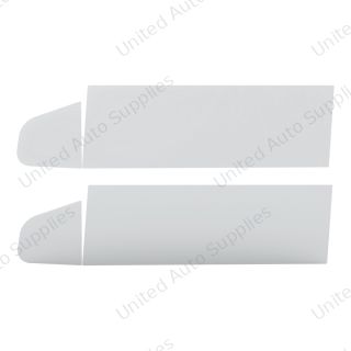 430 Stainless Steel 8" Chop Top Window Trim For 2006-2016 International Prostar With Non-Sealed Vent Window (Pair)