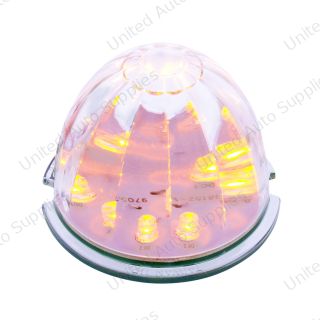 17 LED Watermelon Cab Light - Amber LED/Clear Lens (Bulk)