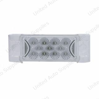 13 LED Reflector Rectangular Light (Clearance/Marker) - Amber LED/Clear Lens