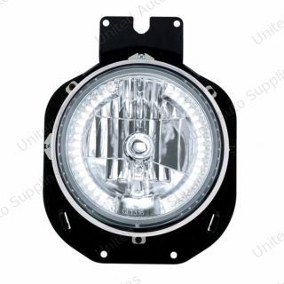 Crystal Headlight With 34 White LED Side Lights For 1996-2005 Freightliner Century