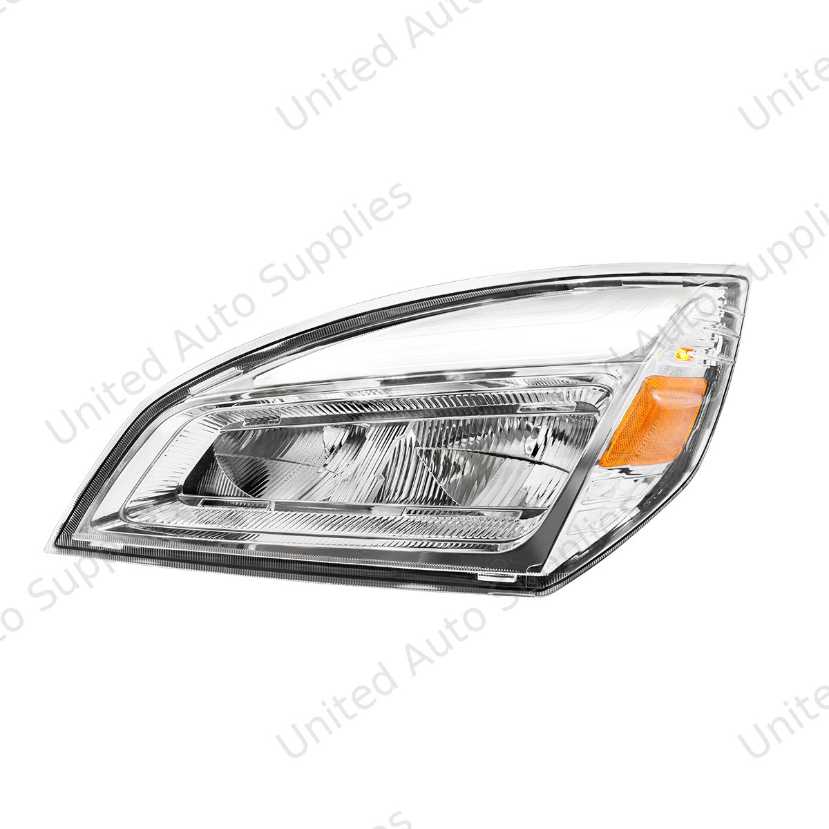 High Power Chrome LED Headlight For 2018-2024 Freightliner Cascadia-Driver
