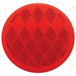 3-3/16" Round Quick Mount Reflector - Red