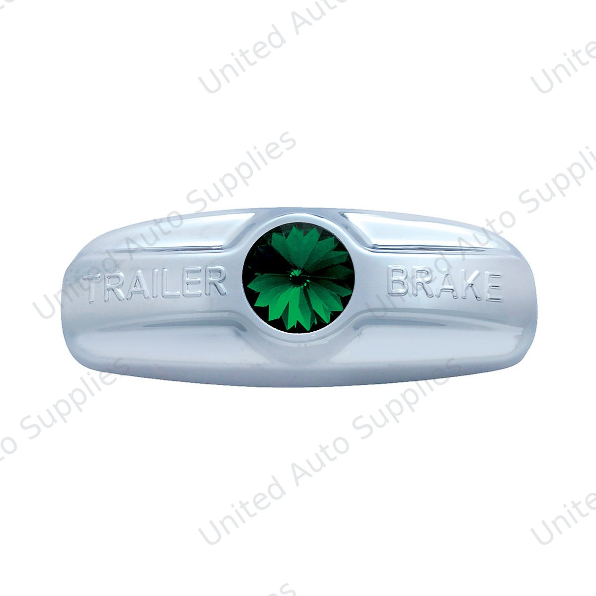 Trailer Brake Cover W/Crystal For Freightliner Century 1996-2011, Columbia 2001-2017- Green Crystal