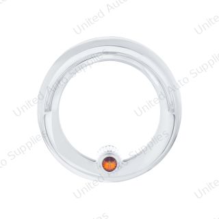 Clock Bezel With Visor For Freightliner Century/Coronado/Columbia - Copper Color Crystal