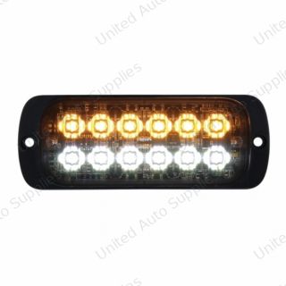 12 High Power LED Super Thin Warning Light - Amber LED & White LED (Bulk)