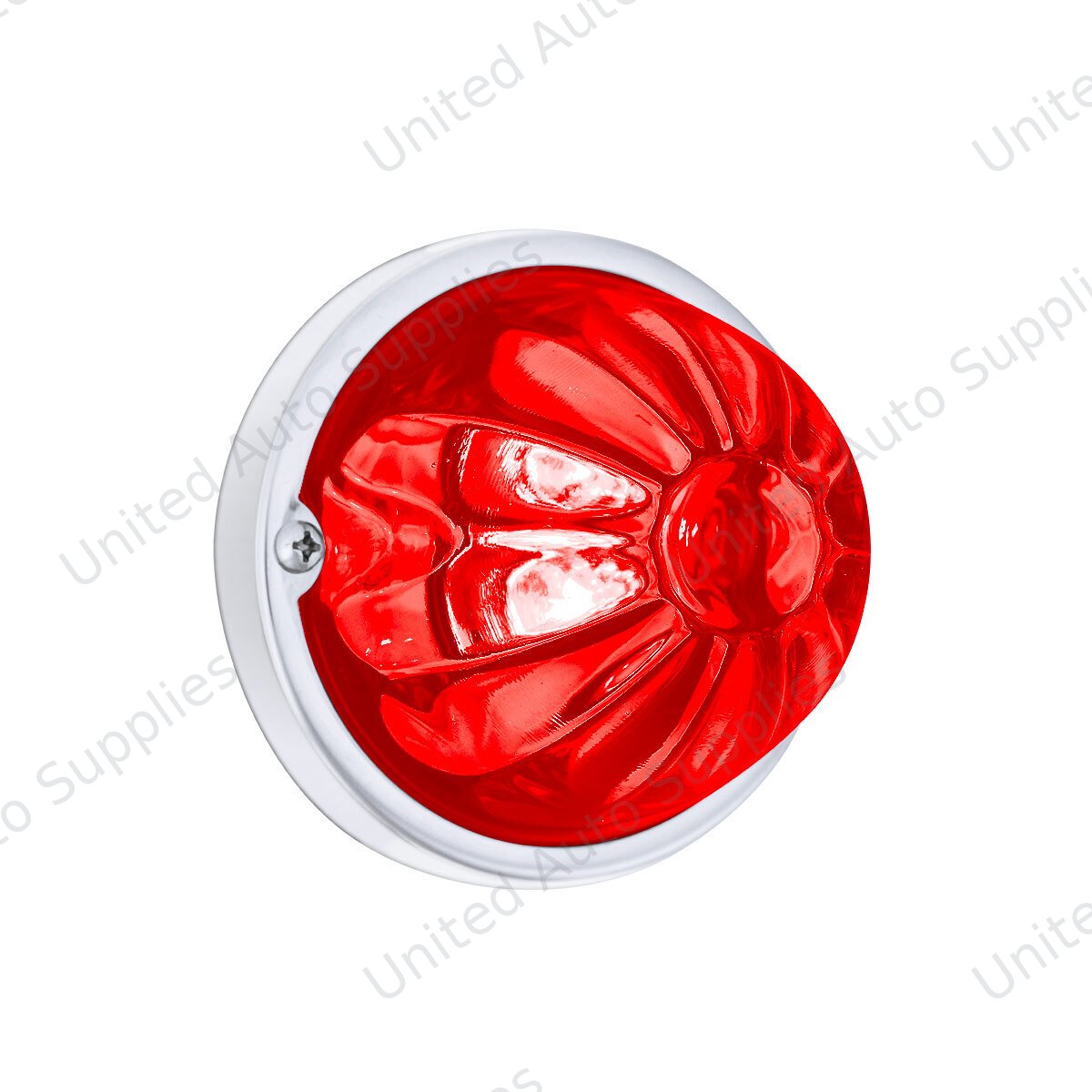 Glass Watermelon Light Kit With 4 LED Light-Red LED/Red Lens
