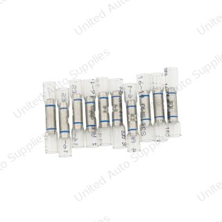 16-14 AWG CS Window Heat Shrink Butt Connector - Clear w/ Blue Stripe (10-Pack)