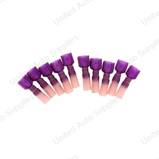 22-18 AWG .250 Tab CS Fully Insulated Heat Shrink M Disconnect - Red (10-Pack)