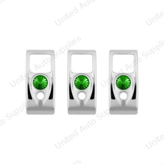 Rocker Switch Cover With Green Crystal For 2006+ Kenworth (Card Of 3)