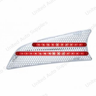 2007+ Kenworth T660 LED Air Intake (Driver) - Red LED/Red Lens