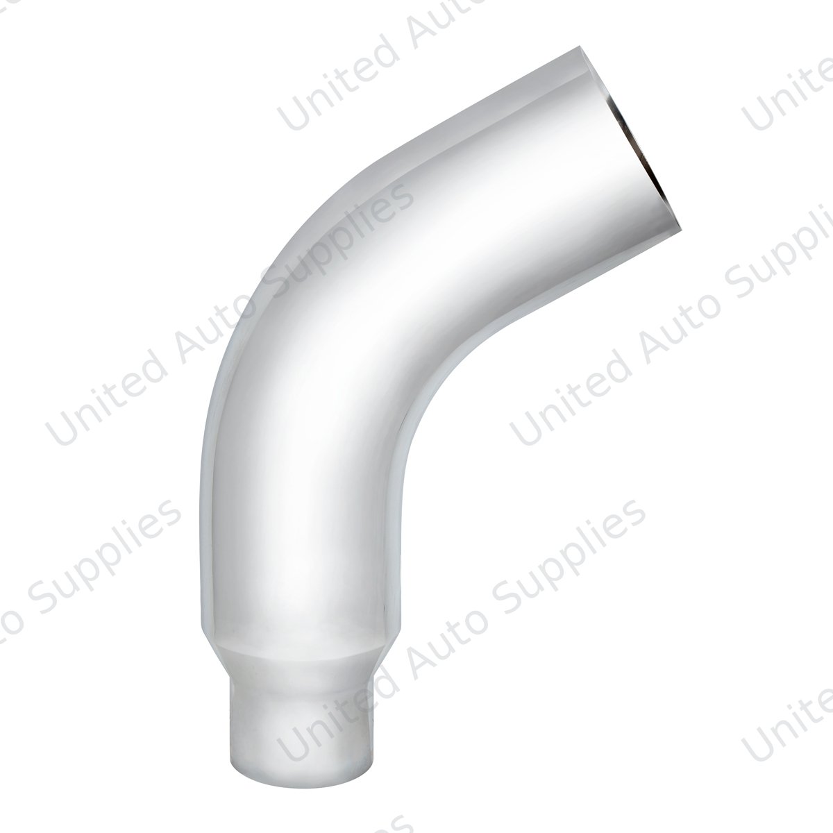 Chrome 58 Degree Angled Exhaust Elbow For Peterbilt 379 - 8" OD To 5" OD