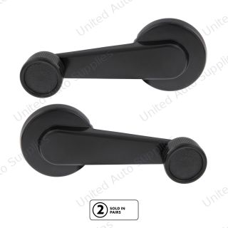 Black Window Crank Handle For 1981-1986 Chevrolet & GMC Truck(Pair）