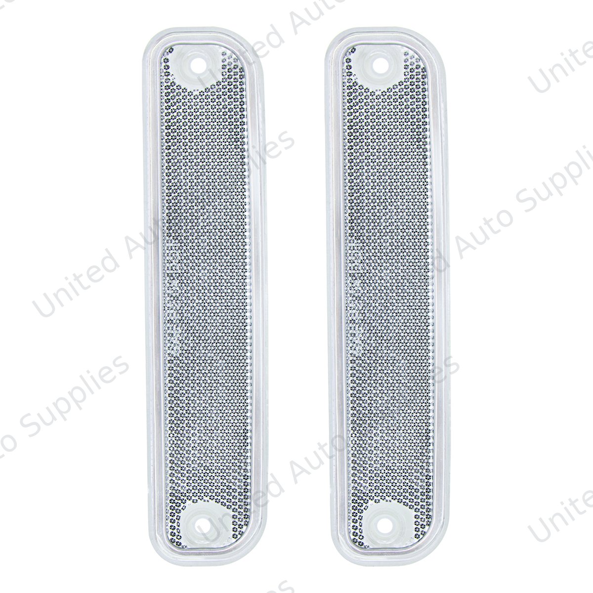 Side Marker Light With Stainless Steel Trim For 1973-80 Chevy Truck, Clear Lens (Box of 2)