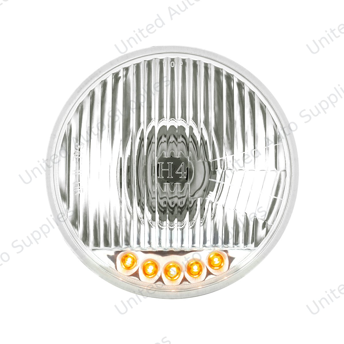 5-3/4" Crystal Halogen Headlight With 5 LED Position Lights