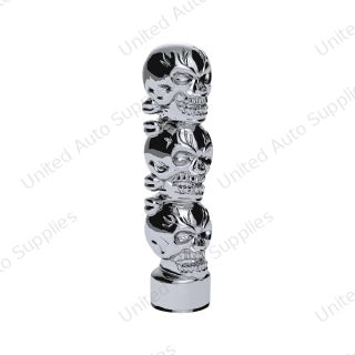 1/2"-13 Thread-On 3 Skull Shift Knob-Chrome