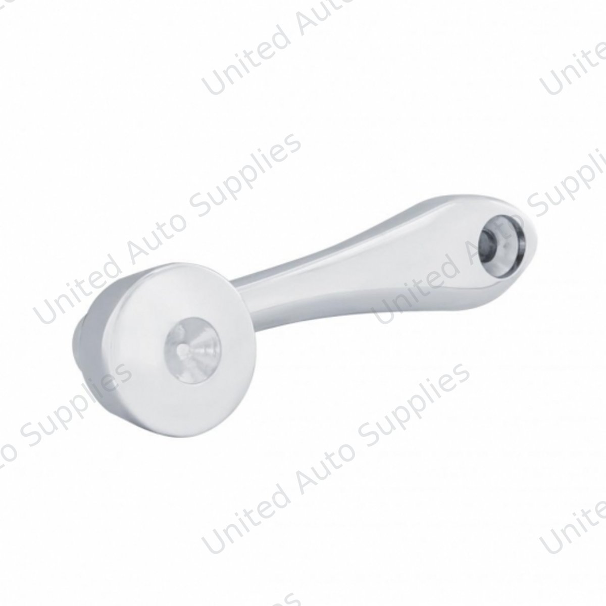 Chrome Die-Cast Window Crank With 3/8” Square Adapter - Indented