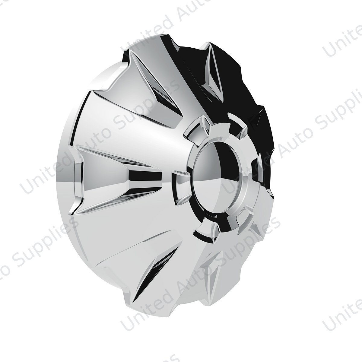 Rubicon Front Axle Cover Kit With 33mm Thread-On Nut Covers-Chrome
