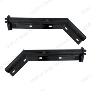 28" Black 45-Degree Angled Mud Flap Hangers - 1-1/8" Bolt Pattern - Competition Series (Pair)