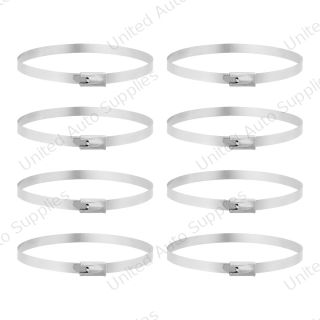 8" Stainless Locking Cable Ties (8-Pack)
