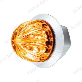 2 LED Dual Function 1-1/8" Watermelon Clearance/Marker Light - Amber LED/Clear Lens