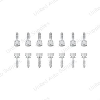 1/4"-20 Peterbilt Dash Screw - Knurled Screw Head With Plain Slotted Top (14-Pack)
